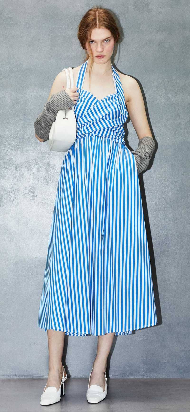 Vestido rayas lazada de Sfera