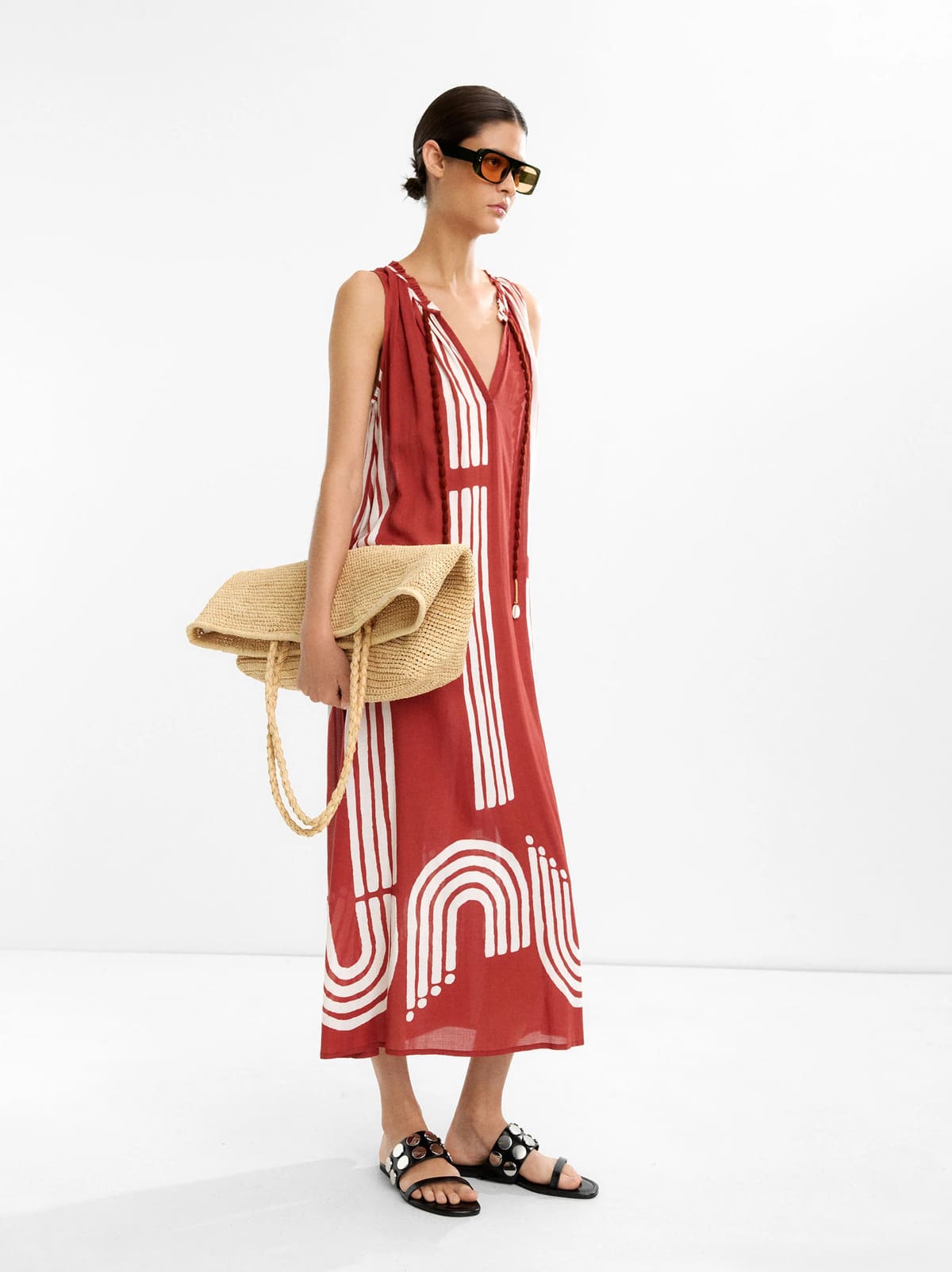 Vestido largo estampado