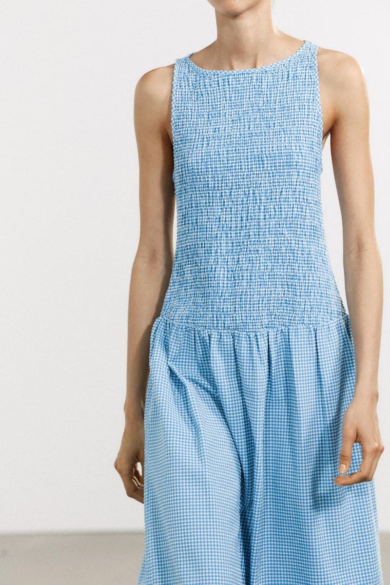 Vestido Midi Cuadro Vichy