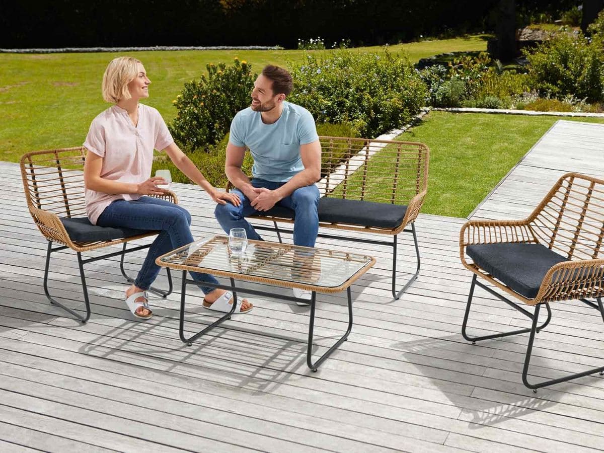 Conjunto de 4 muebles de ratán Livarno Home de Lidl