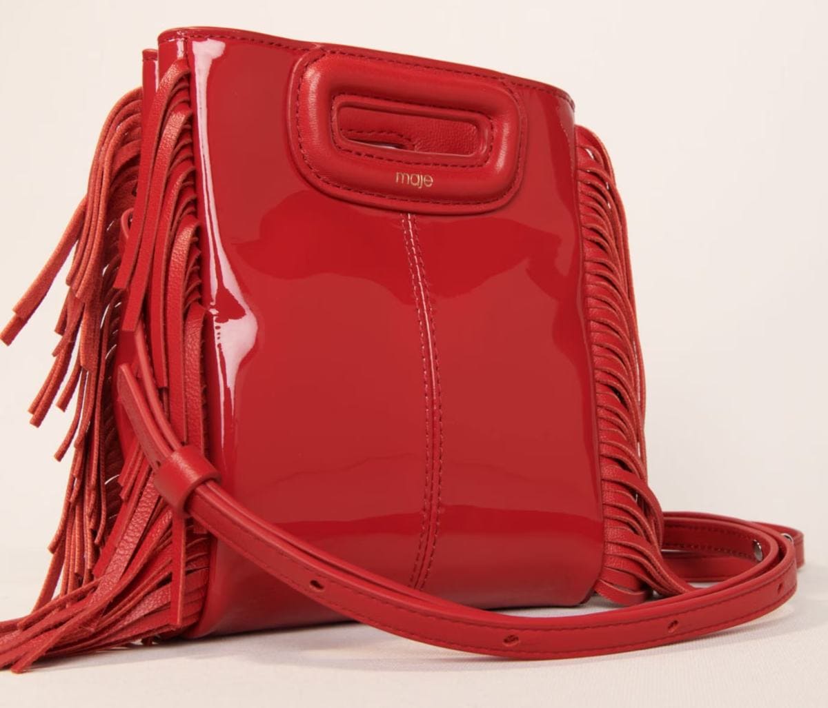 Maje Bolso de mano multiposición M Mini de charol en El Corte Inglés