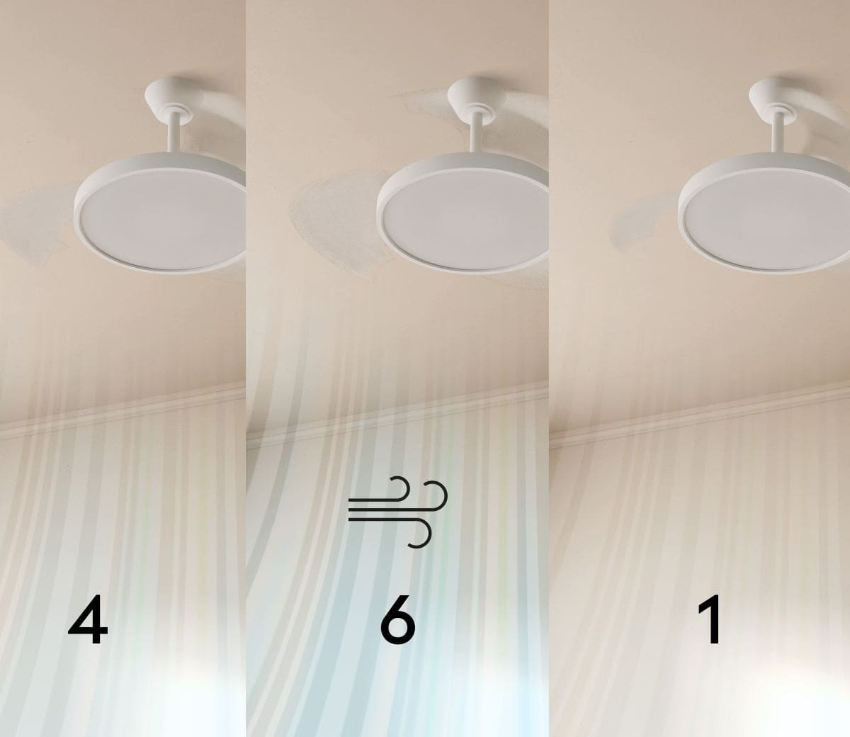 Ventilador de techo con luz retráctil silencioso DC Sulion Astro S Xtra en Leroy Merlin