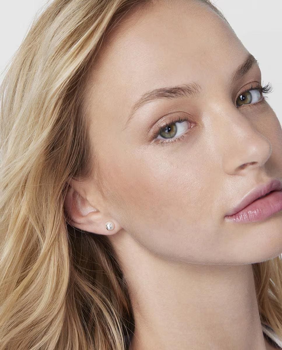 Pendientes Bear con perla y oso en plata