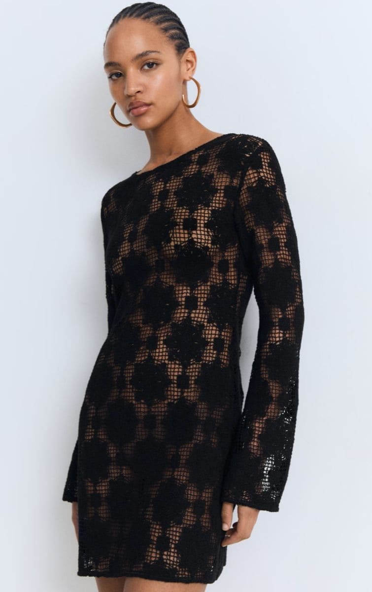 Vestido corto crochet