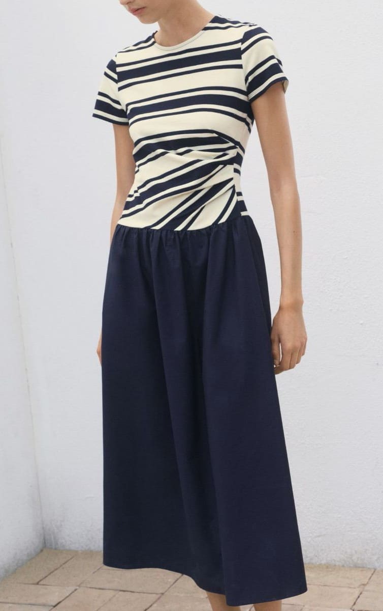 Vestido rayas combinado