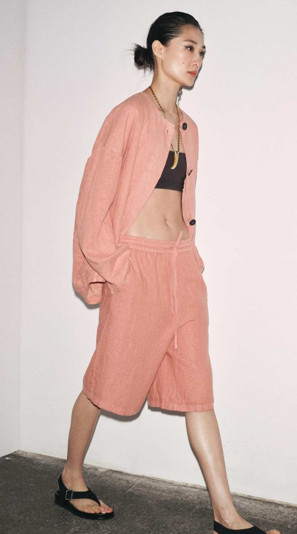 Bermuda larga lino 100 zw collection de Zara