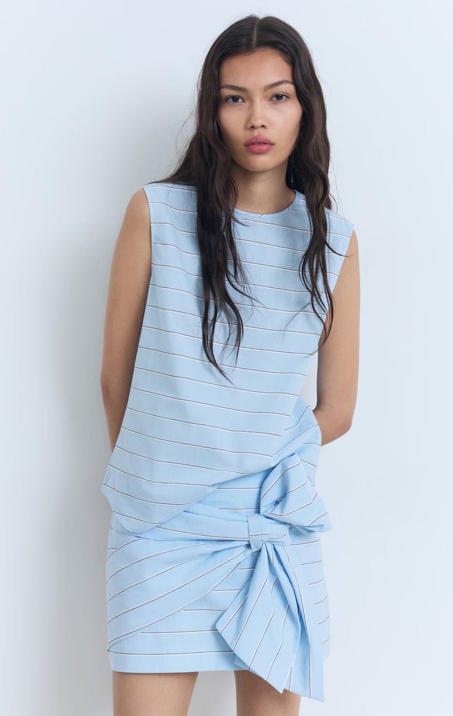 Blusa algodón rayas de Mango