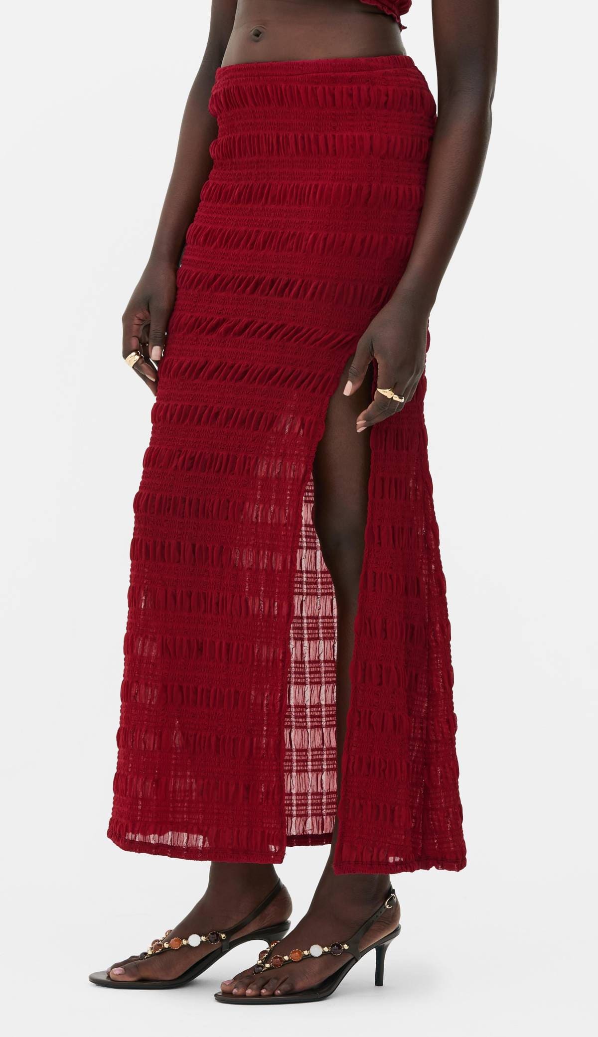 Falda larga fruncida de Rita Ora de Primark