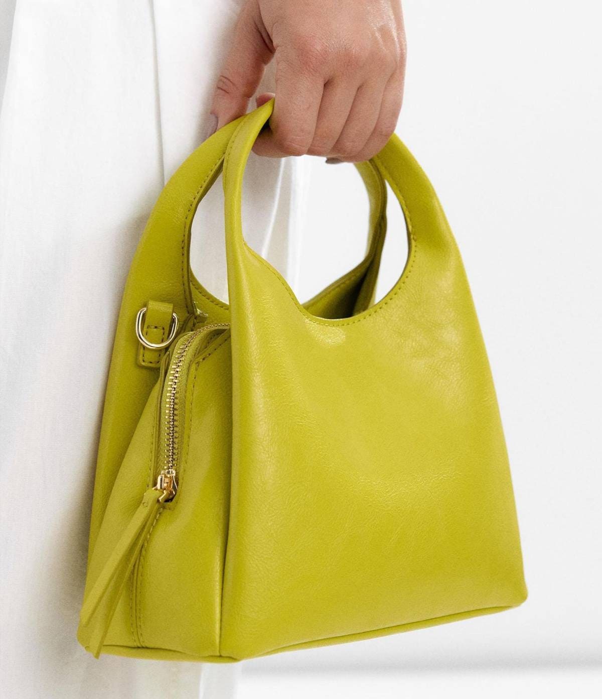 Parfois bolso de mano estilo tote convertible a bandolera con cierre de cremallera en liso