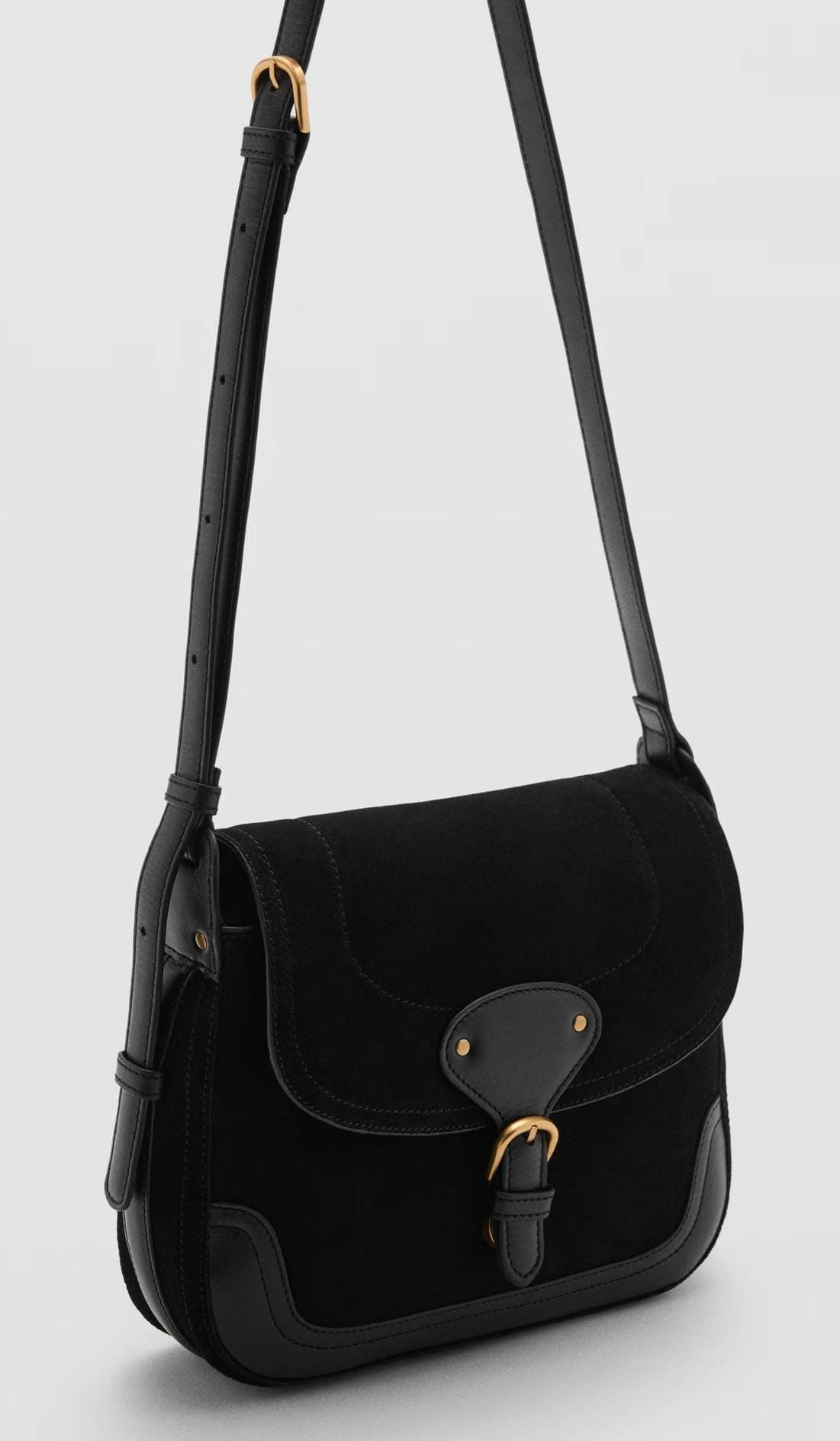 Bolso piel hebilla de Mango