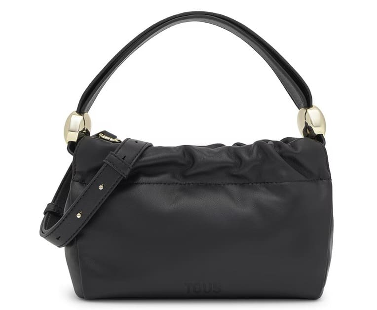 El bolso bandolera pequeña de piel negra Tous Gloss