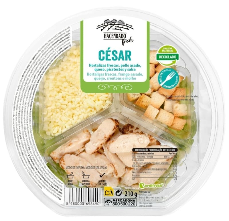 Ensalada César, Hacendado Fresh