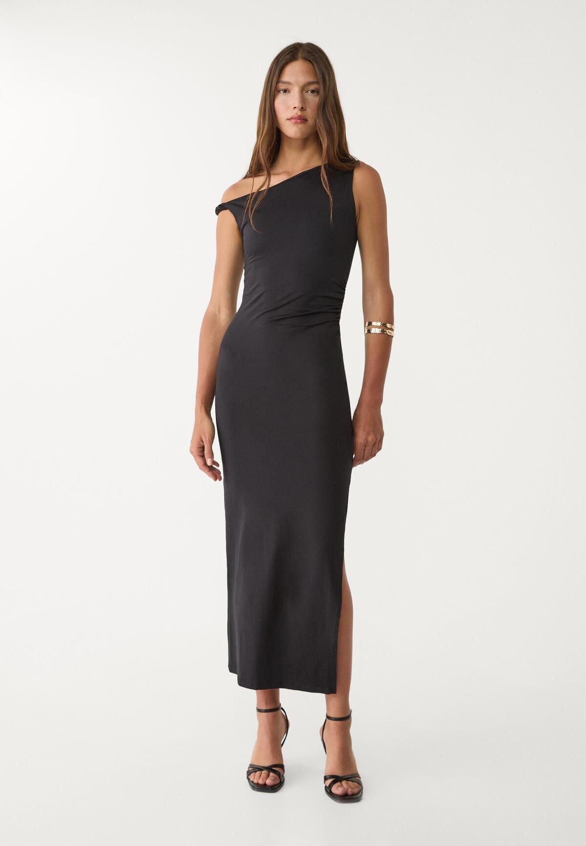 Vestido midi asimétrico