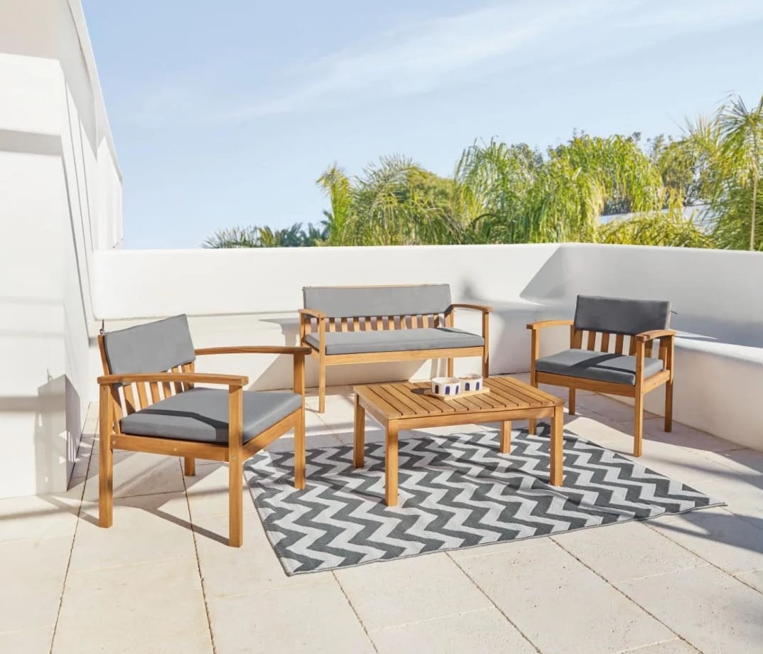 El conjunto de jardín Set Café Java de Carrefour