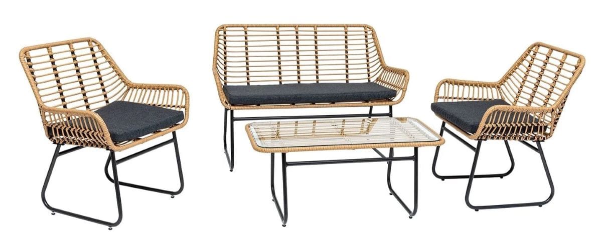 Muebles de ratán de 4 piezas de Lidl