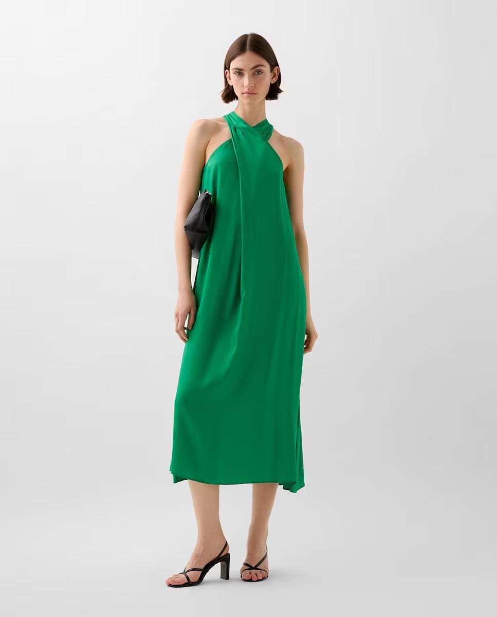 Vestido midi con escote halter