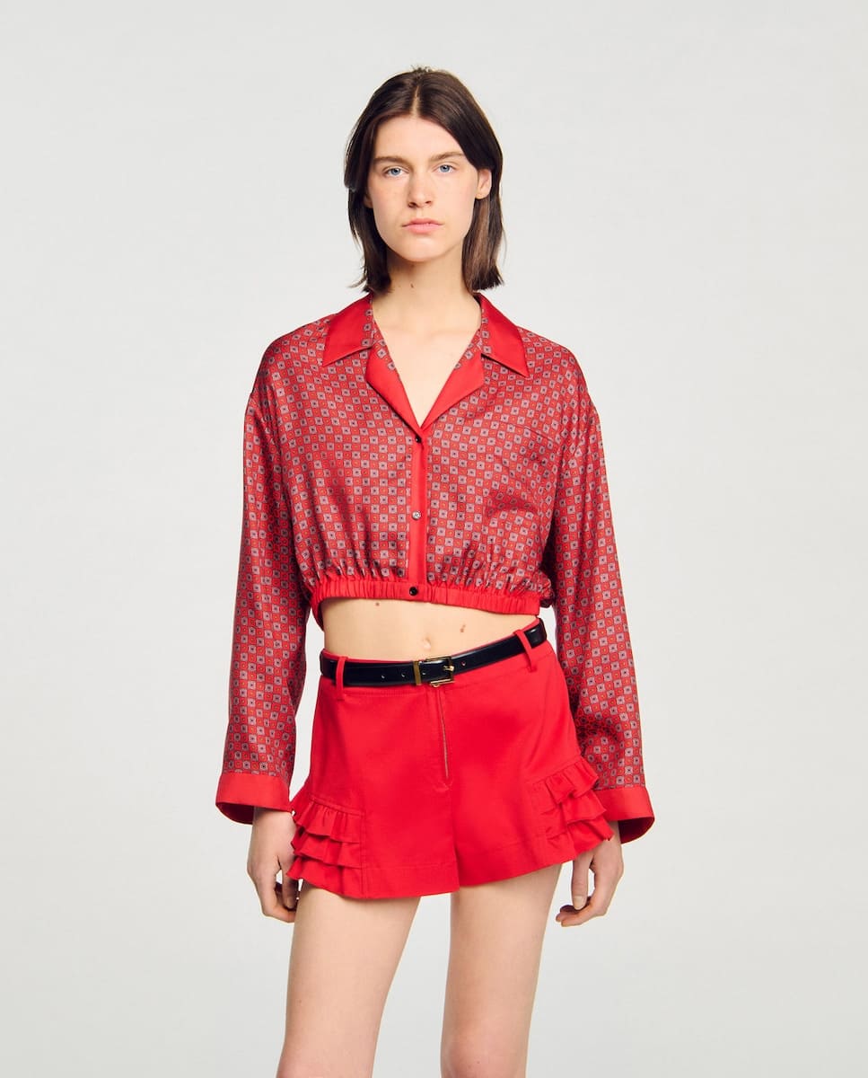Camisa con estampado de pañuelo, Sandro