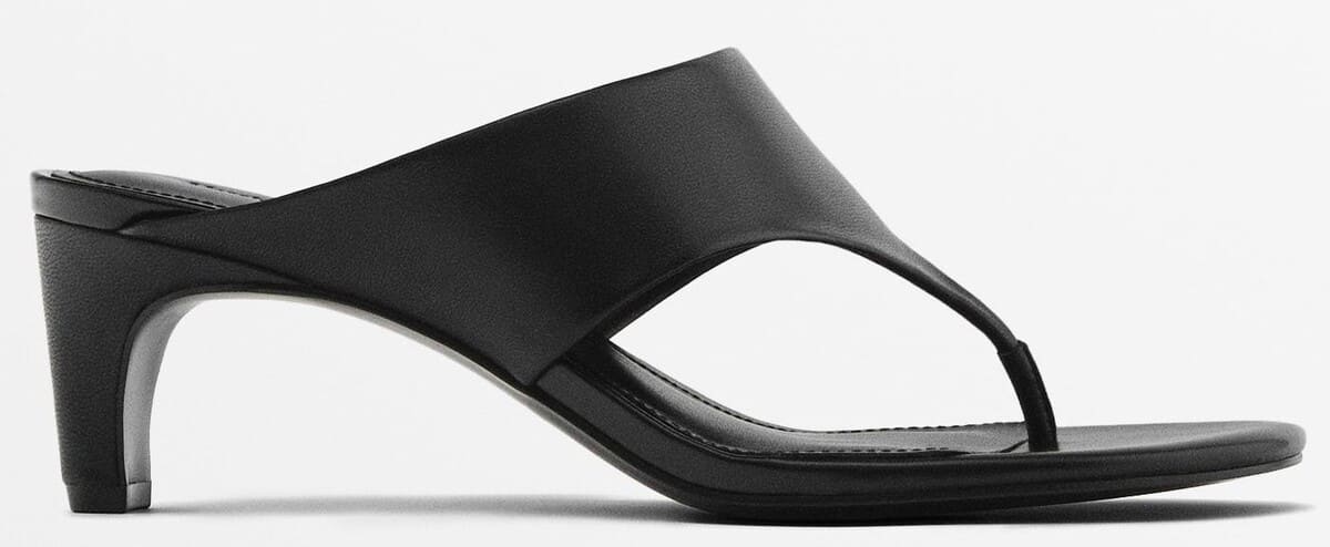 Sandalia de tacón napa