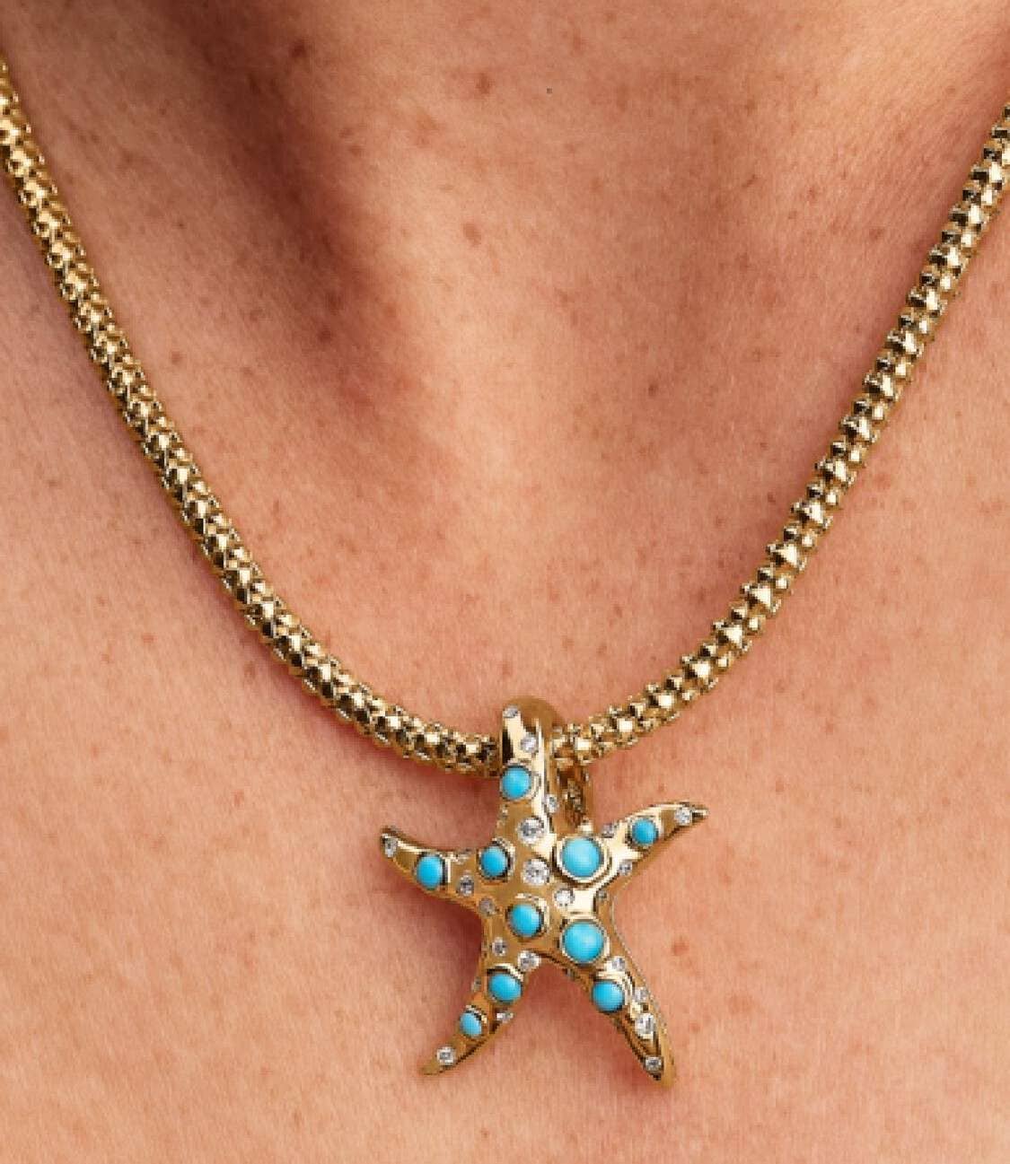 Charm Colgante Estrella de Mar Azul Brillante de Pandora