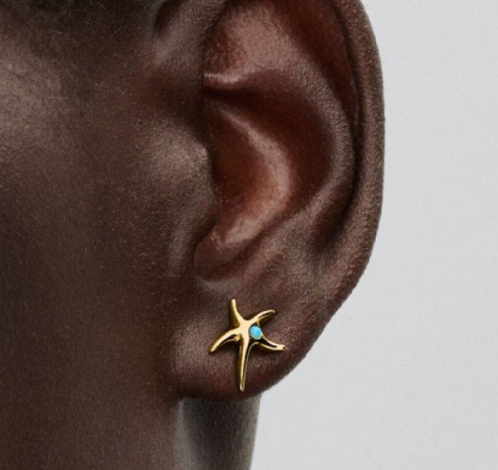 Pendientes de botón Estrella de Mar de Pandora