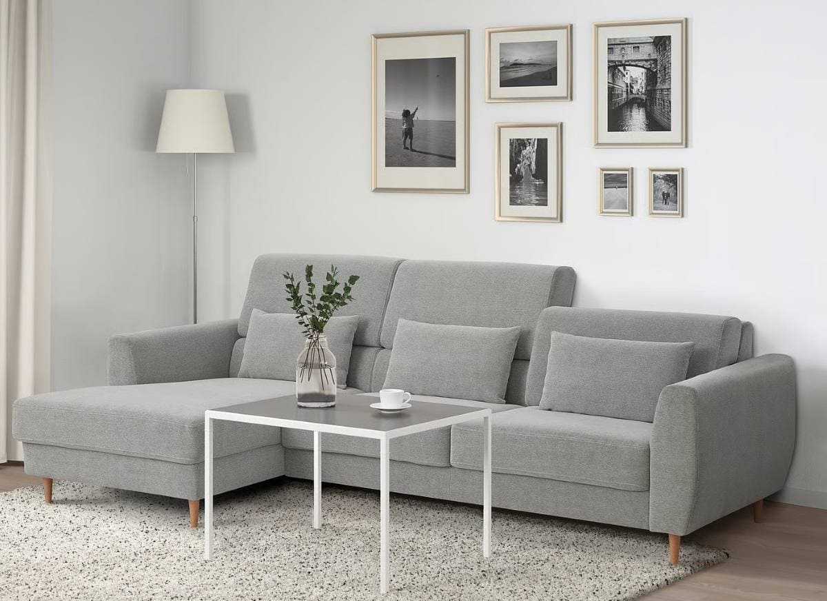 SLATORPSofá de 3 plazas, con chaiselongue de Ikea