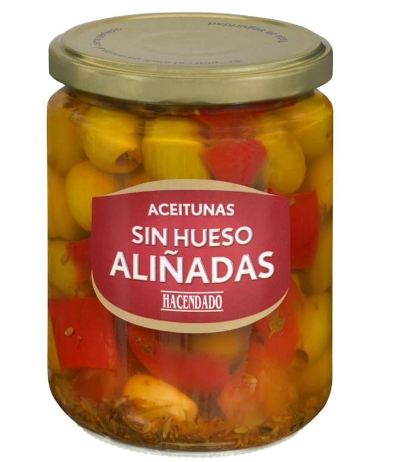 Aceitunas verdes sin hueso aliñadas Hacendado