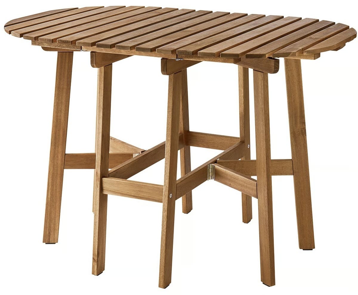 La mesa plegable de jardín en color marrón oscuro ASKHOLMEN de Ikea
