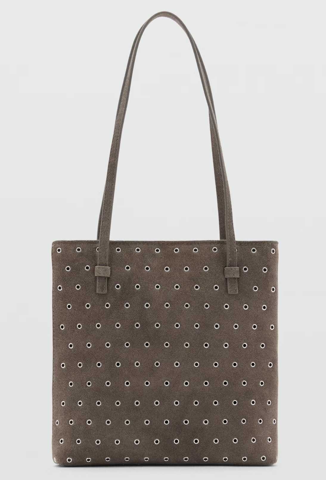 Bolso hombro piel troquelado de Mango