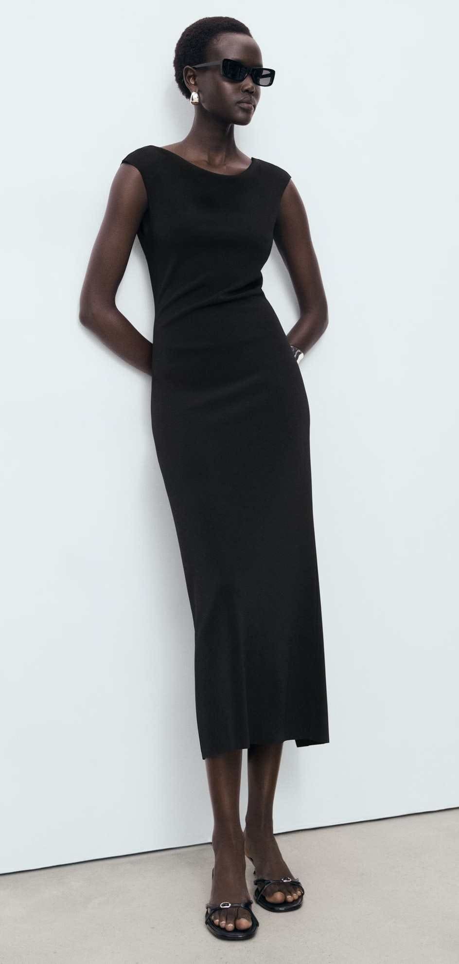 Vestido espalda abierta de Mango