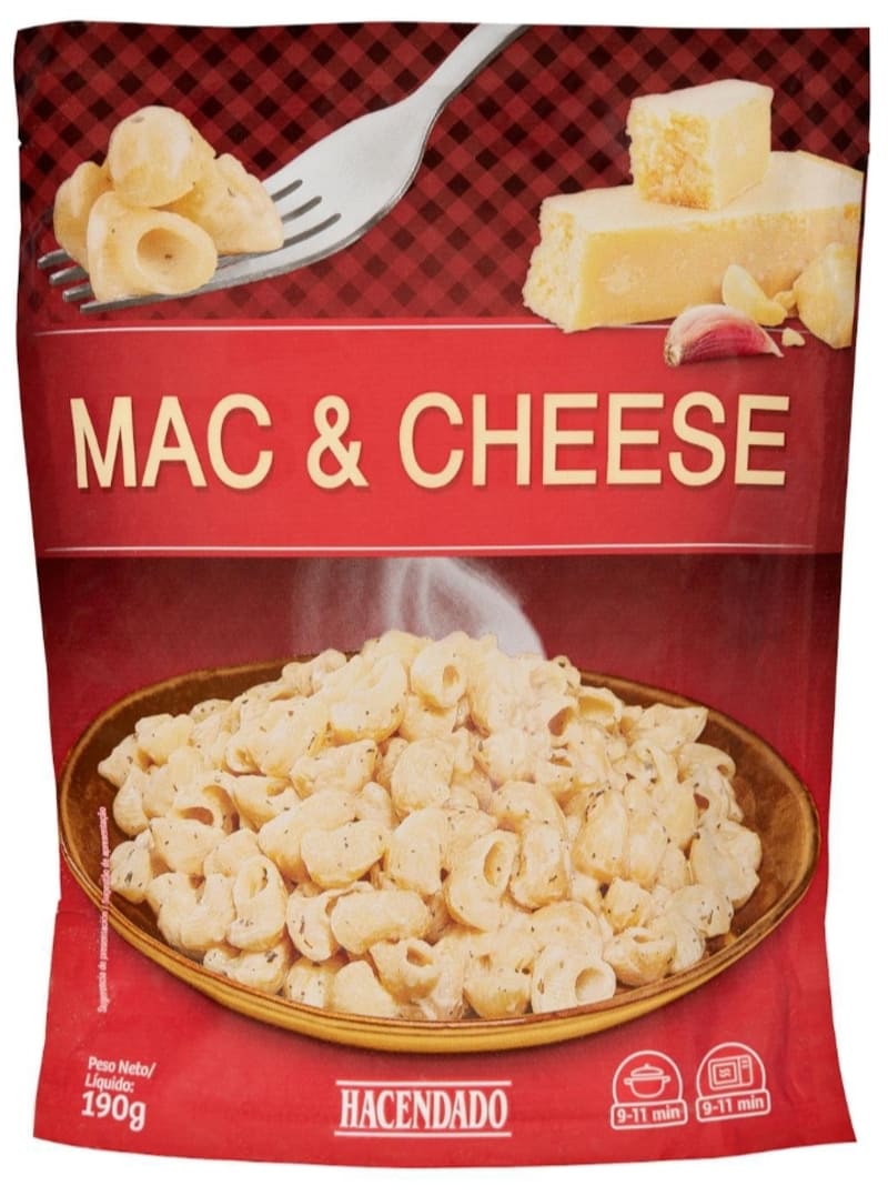 Pasta tiburón Mac & Cheese Hacendado con salsa de queso