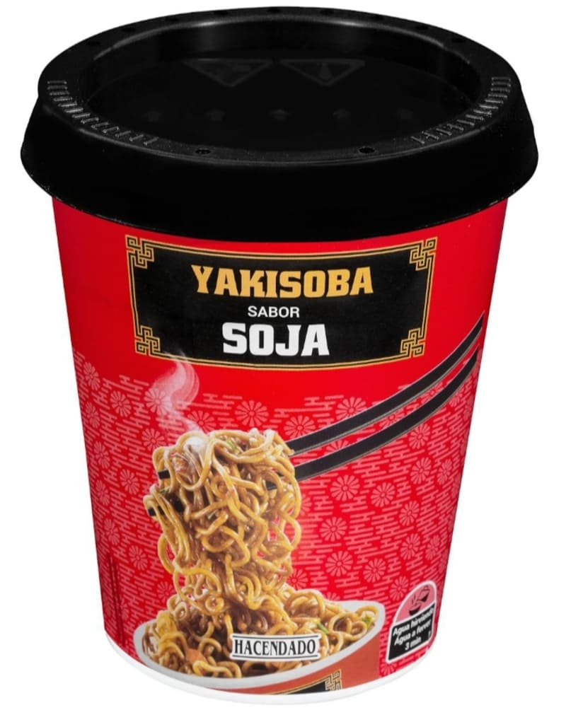 Fideos orientales Yakisoba soja Hacendado
