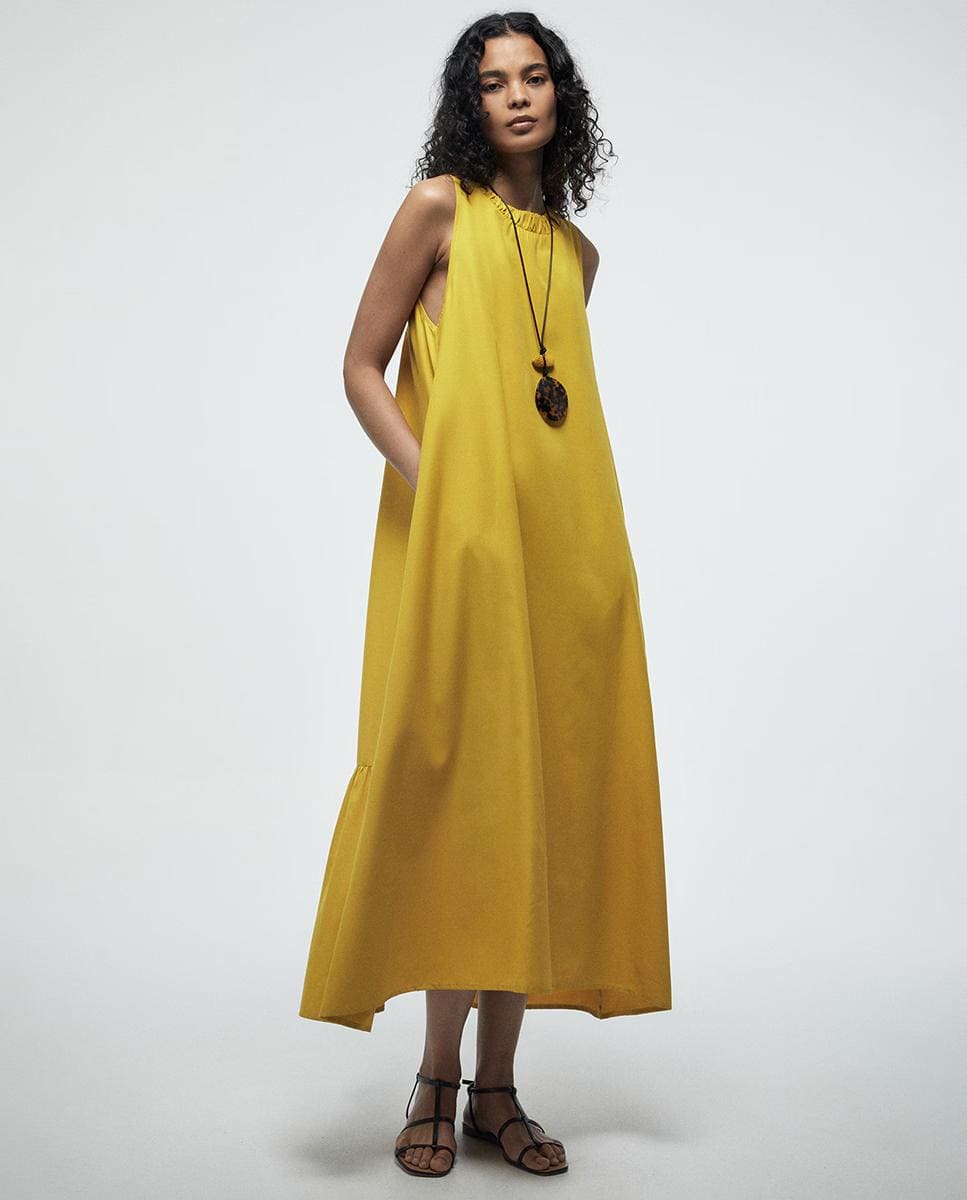 Vestido frunce espalda