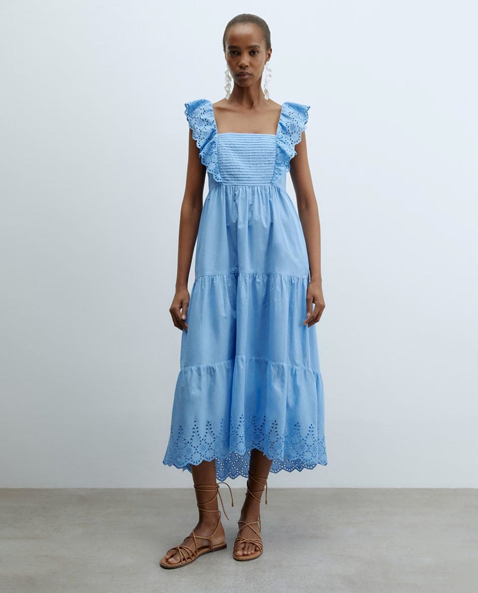 Vestido schiffly bajo