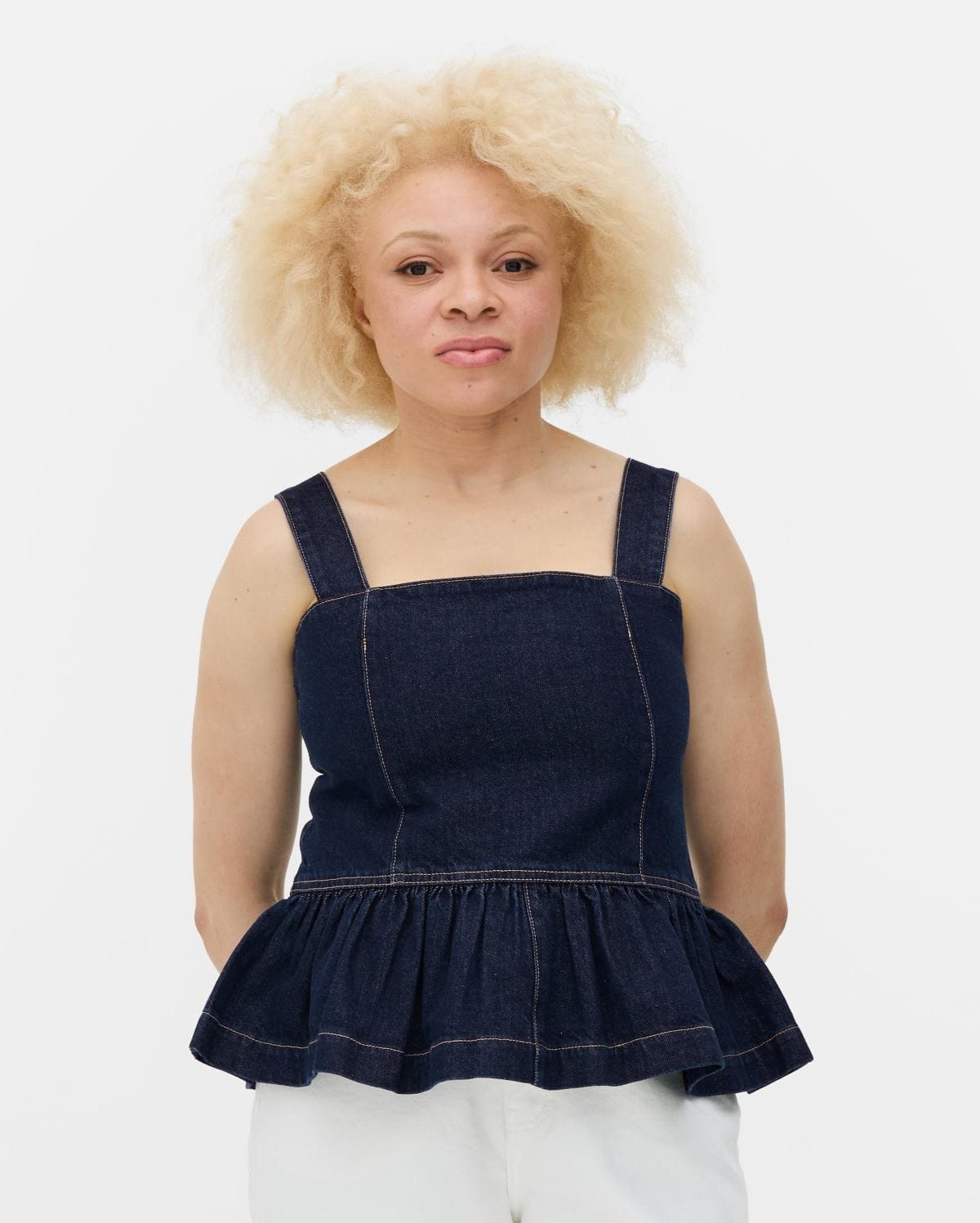 Camiseta vaquera con sobrefalda de Primark