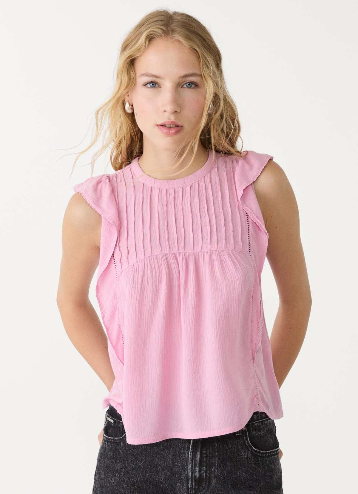 Blusa volante fluida de Stradivarius