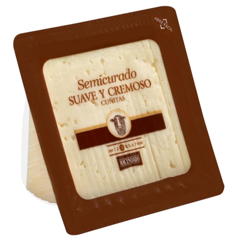 Queso semicurado de oveja Hacendado