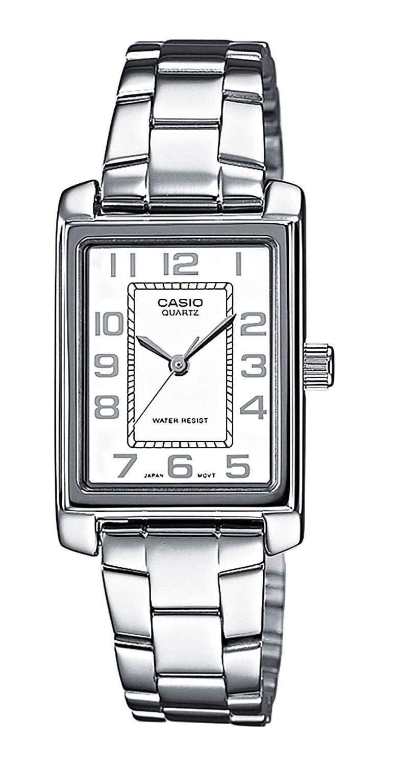 Reloj analógico de cuarzo Casio con correa en acero inoxidable ltp-1234pd-7bef