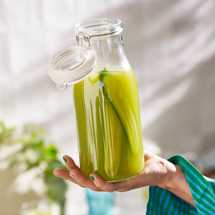 Bote de vidrio con tapa KORKEN