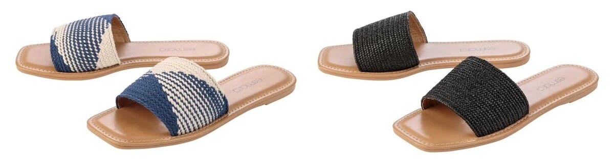 Sandalias casuales de pala ancha destalonadas