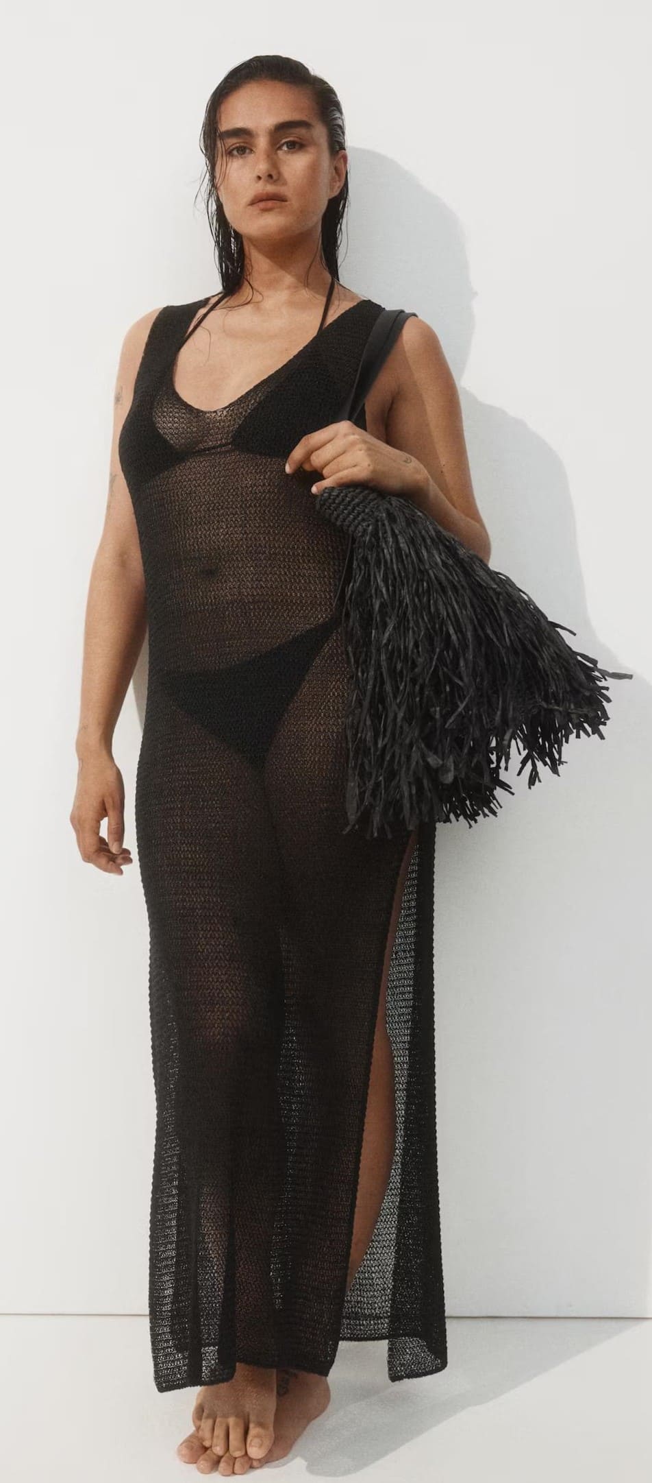 Vestido playero en punto holgado