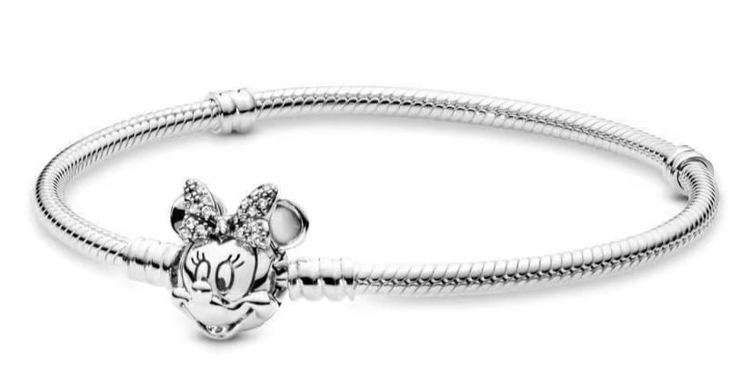 Pulsera Moments en plata de ley Retrato de Minnie Brillante