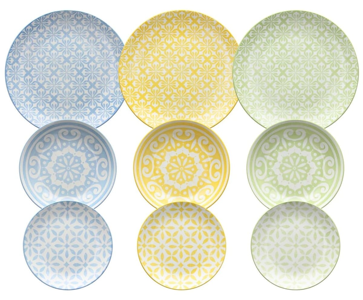 Vajilla de porcelana de 18 piezas, Tognana