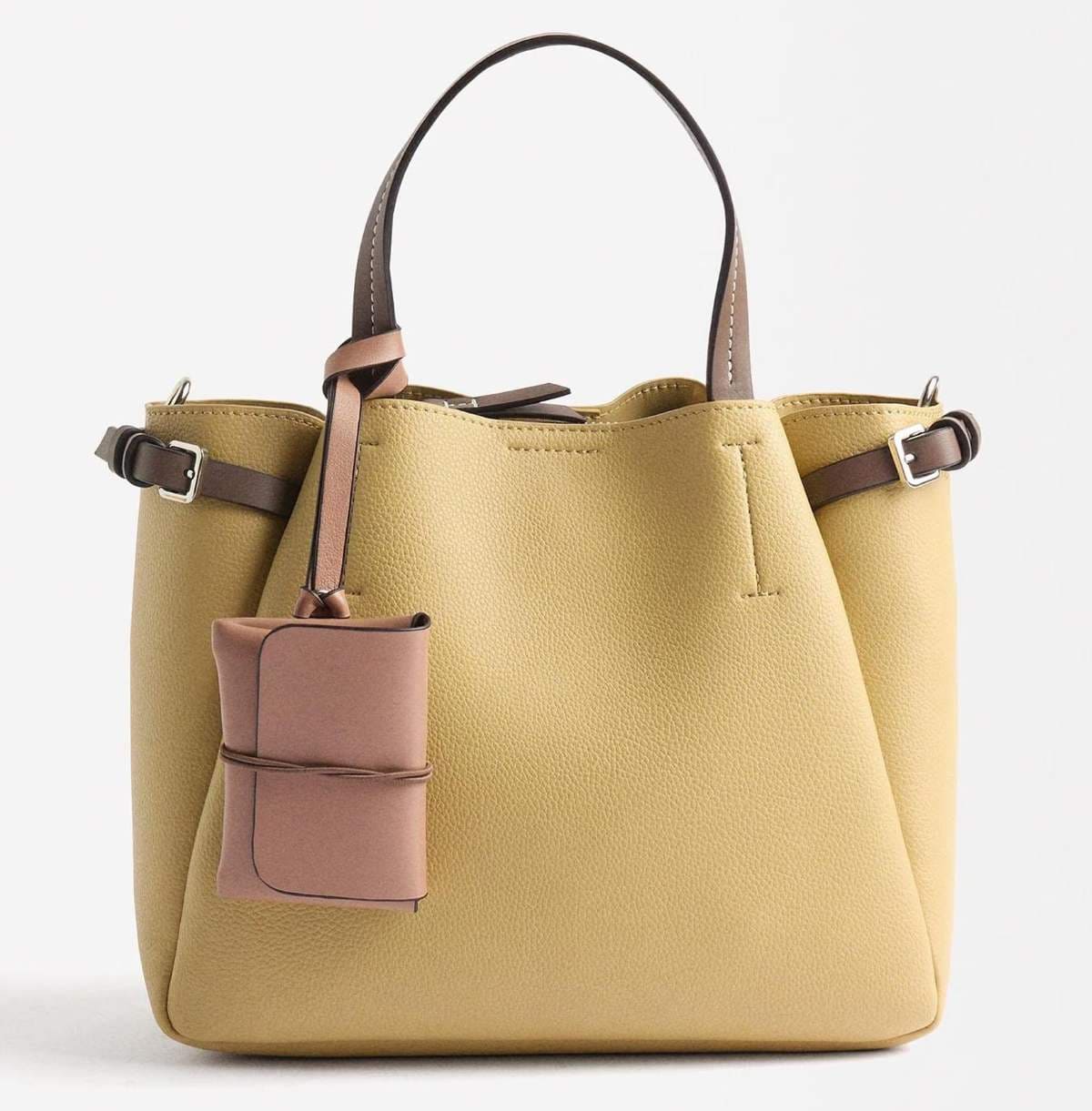 Parfois Bolso de mano estilo tote convertible a bandolera 1