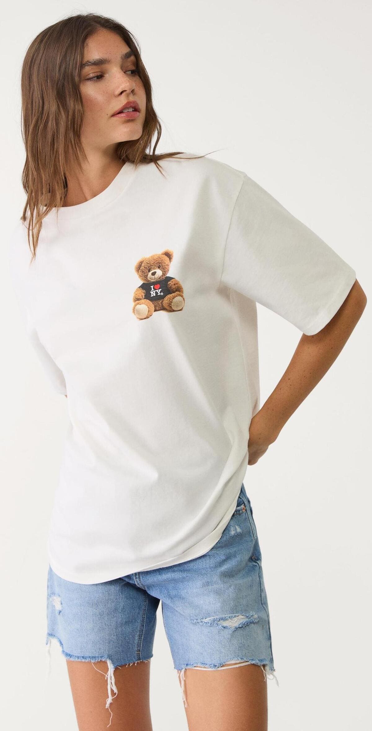 La camiseta oversize 'I love NY' de Stradivarius