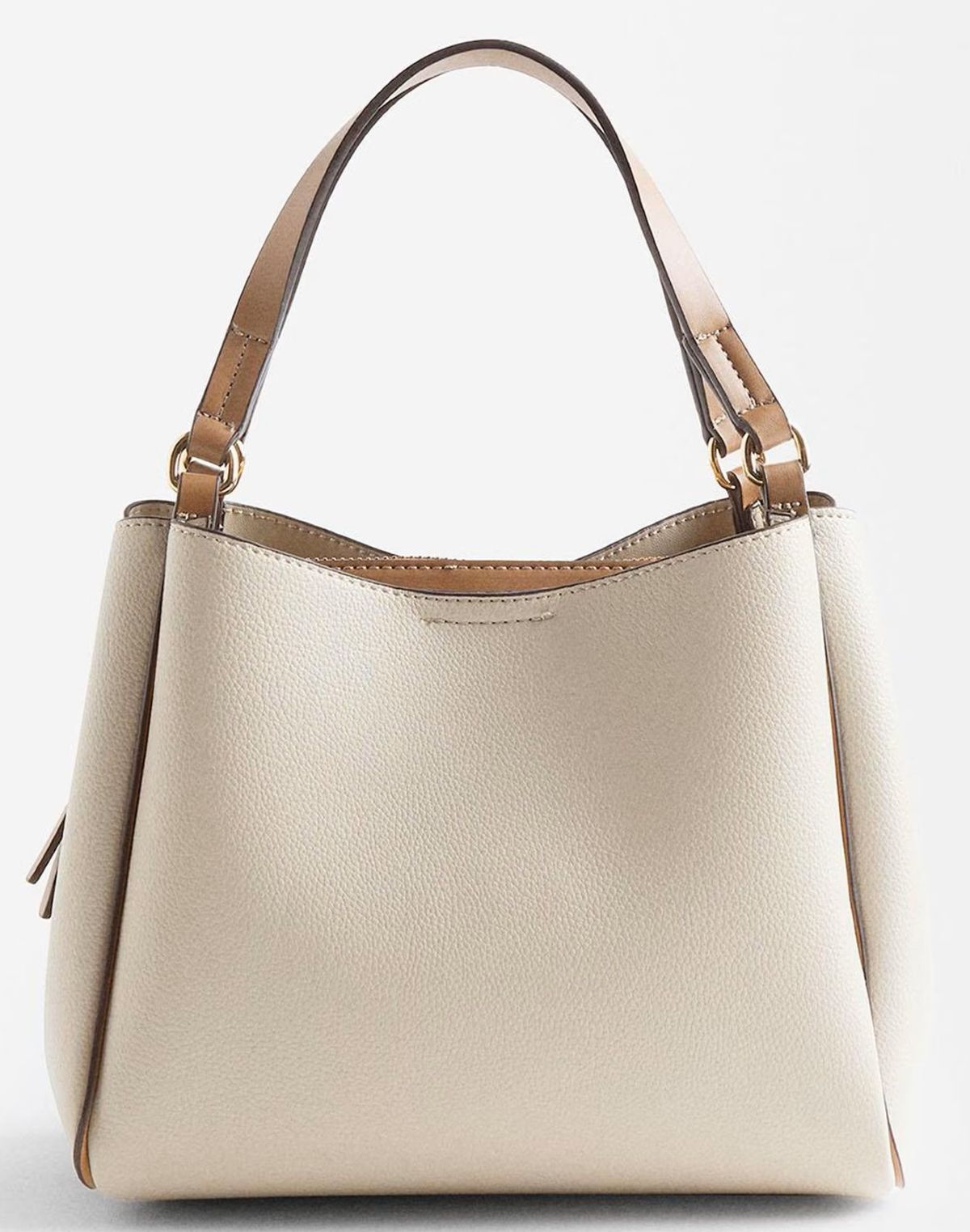 Bolso de mano estilo tote convertible a bandolera en liso Parfois de El Corte Inglés