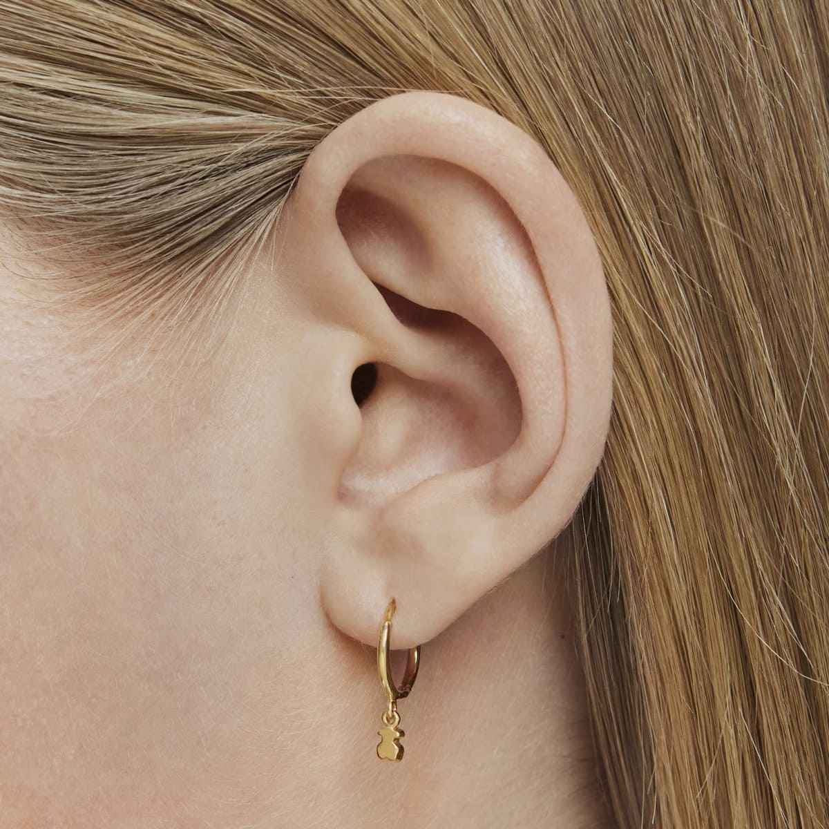 Los pendientes con baño de oro 18 kt sobre plata Cool Joy de Tous