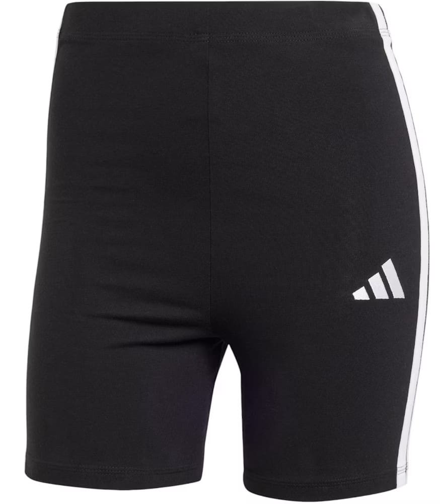 Stripes High Waisted Biker Shorts Adidas