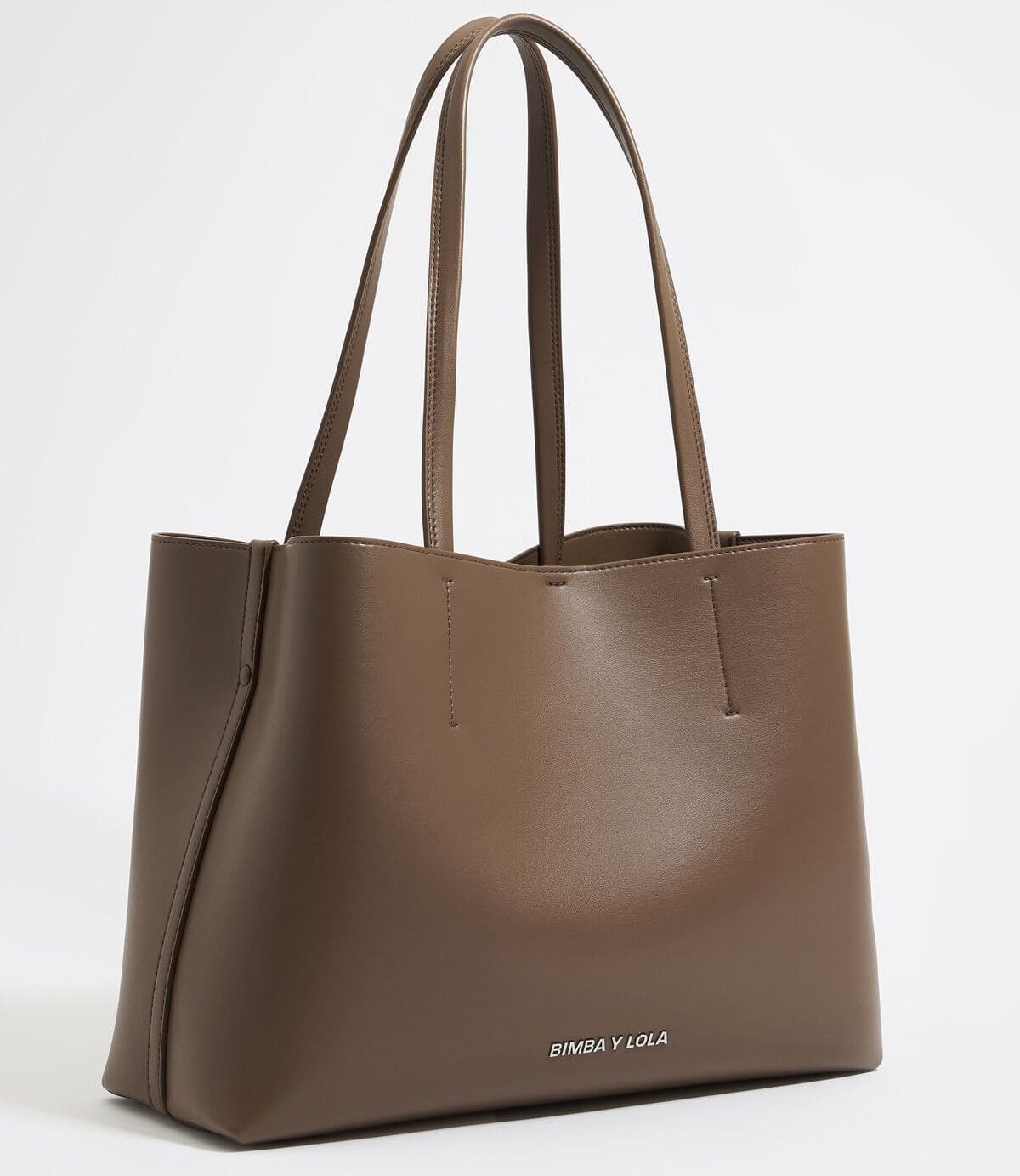 El bolso shopper Chihuahua grande de piel en color topo oscuro de Bimba y Lola