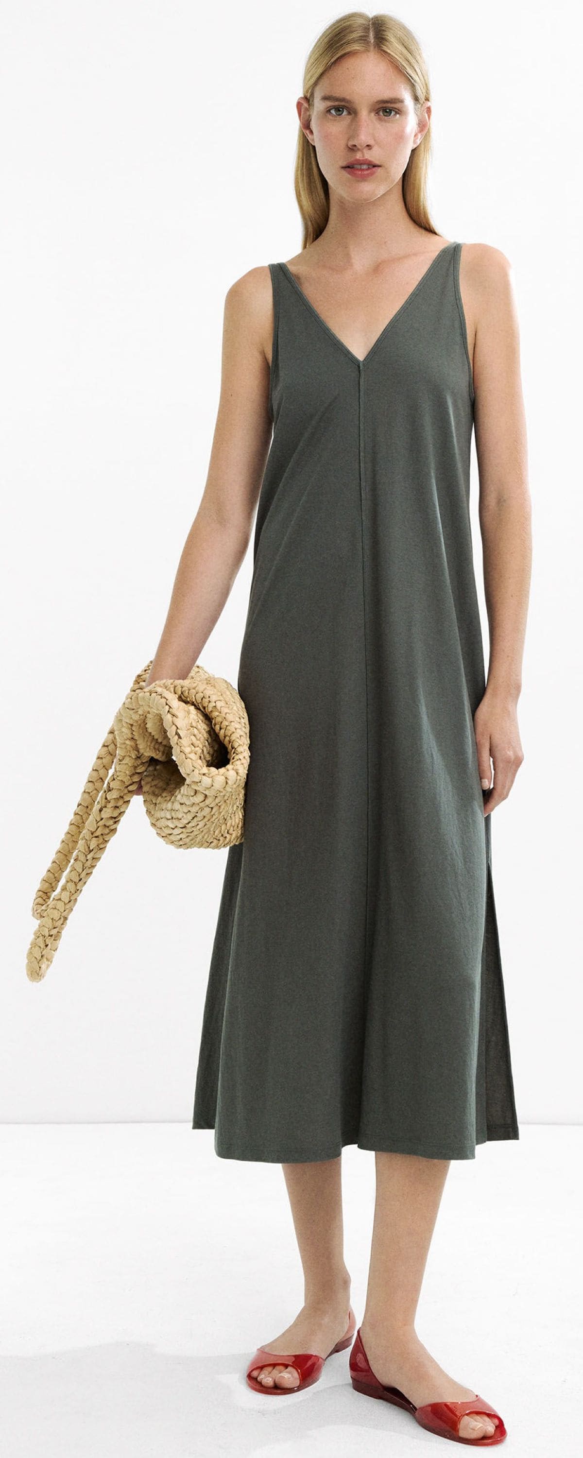 Vestido midi con tirantes de Parfois