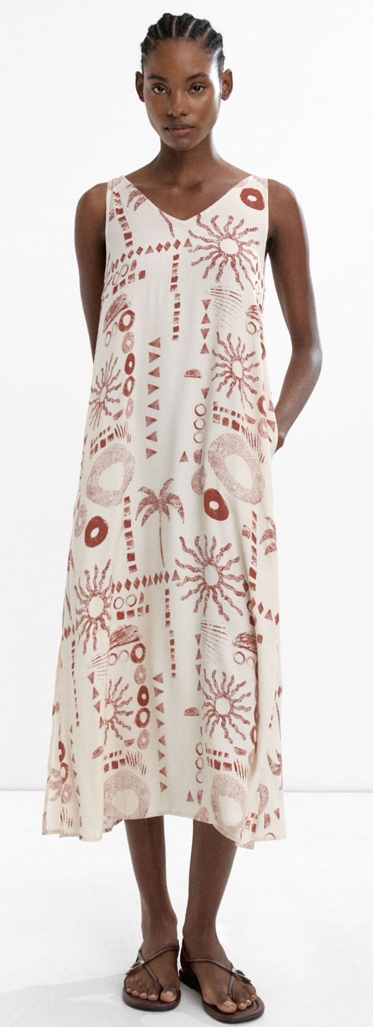 Vestido midi estampado de Parfois